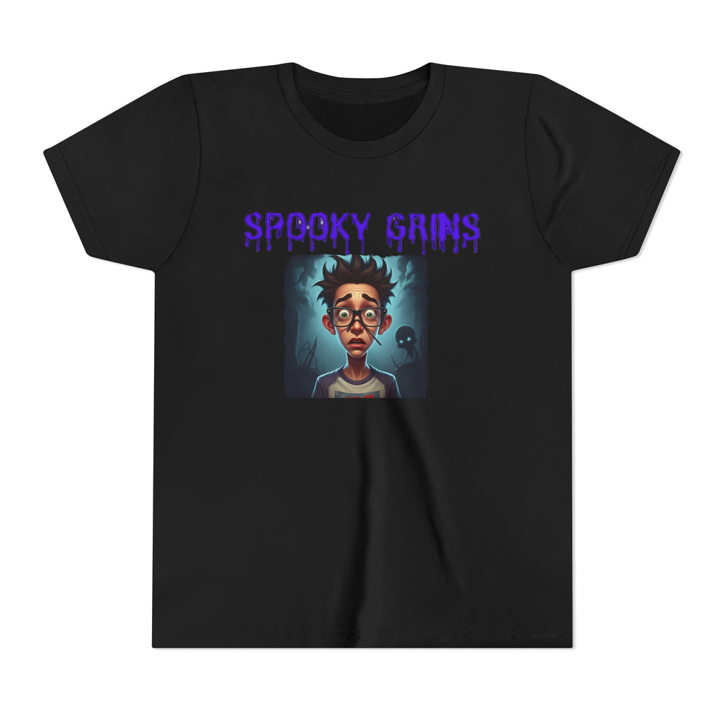 Youth Spooky Grins Tee, Halloween Shirt, Short Sleeve Graphic Tee, for Boys and Girls