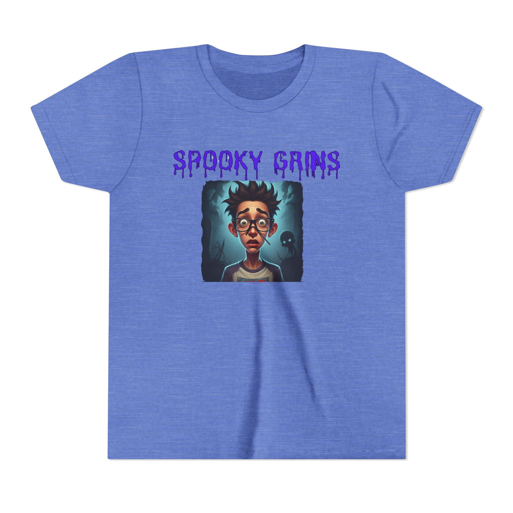 Youth Spooky Grins Tee, Halloween Shirt, Short Sleeve Graphic Tee, for Boys and Girls