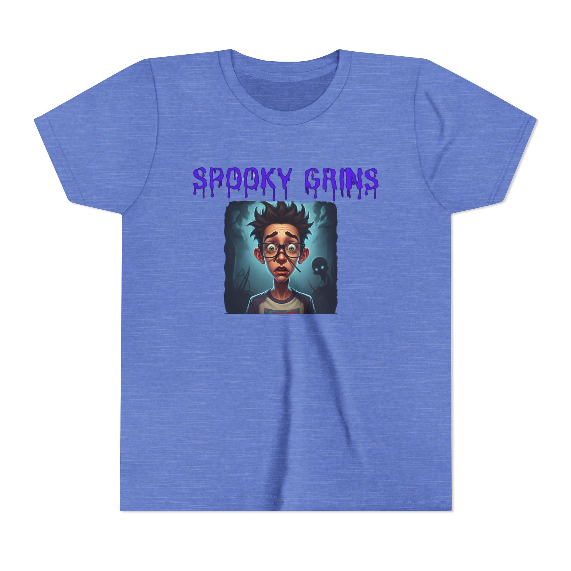 Youth Spooky Grins Tee, Halloween Shirt, Short Sleeve Graphic Tee, for Boys and Girls