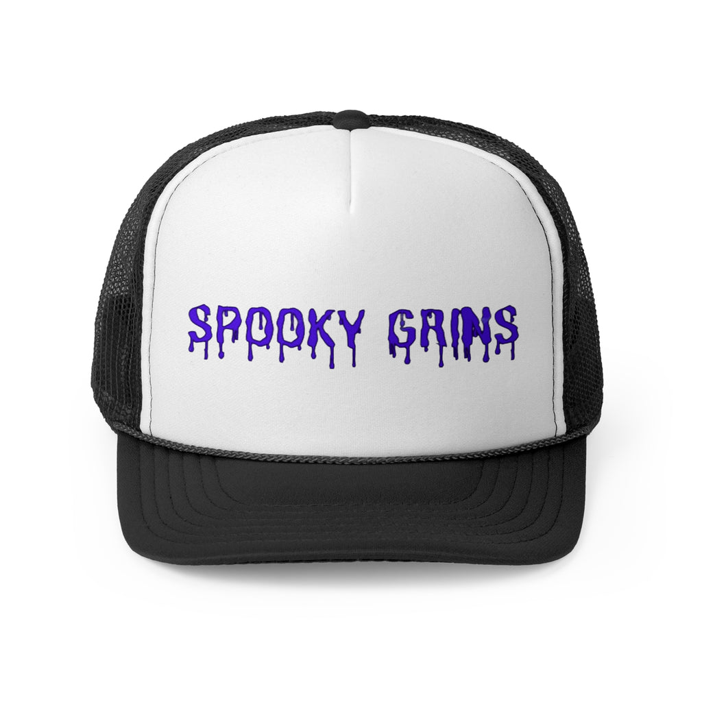 Spooky Grins Trucker Cap - Perfect for Halloween, Fun Events, Festivals, Outdoor Adventures, Unique Gift Option