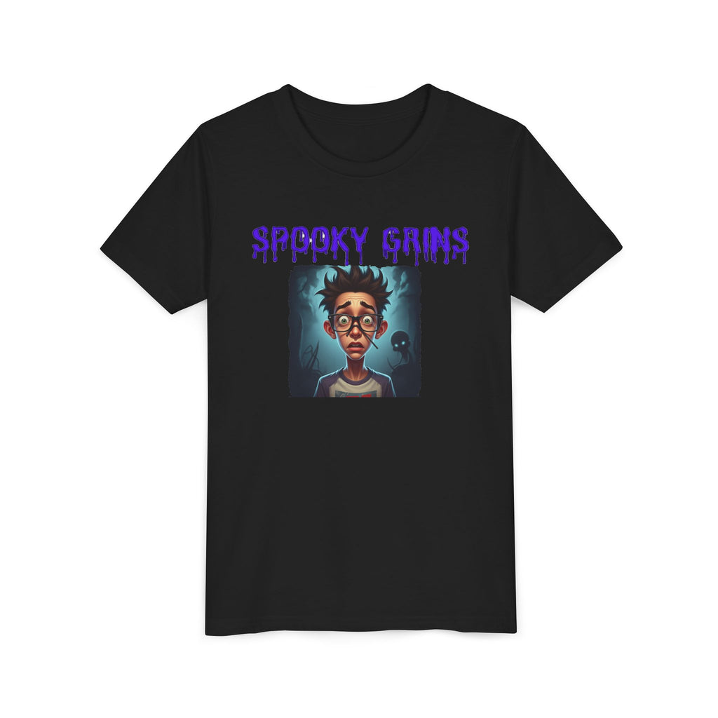 Youth Spooky Grins Tee, Halloween Shirt, Short Sleeve Graphic Tee, for Boys and Girls