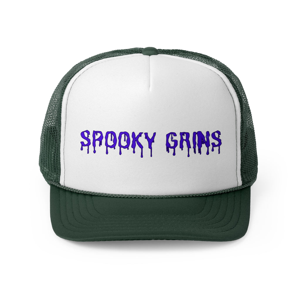 Spooky Grins Trucker Cap - Perfect for Halloween, Fun Events, Festivals, Outdoor Adventures, Unique Gift Option