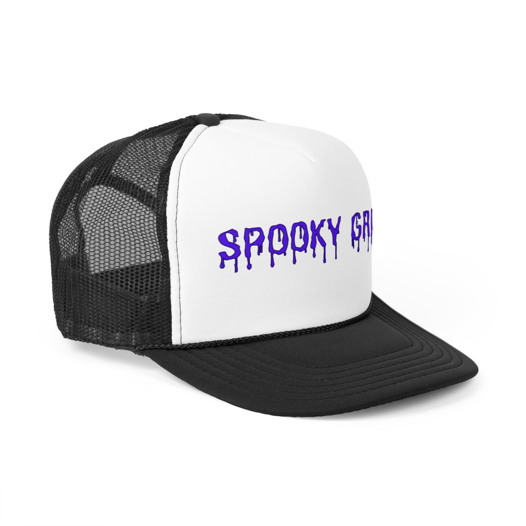 Spooky Grins Trucker Cap - Perfect for Halloween, Fun Events, Festivals, Outdoor Adventures, Unique Gift Option