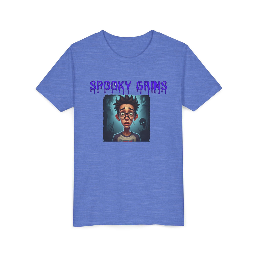 Youth Spooky Grins Tee, Halloween Shirt, Short Sleeve Graphic Tee, for Boys and Girls