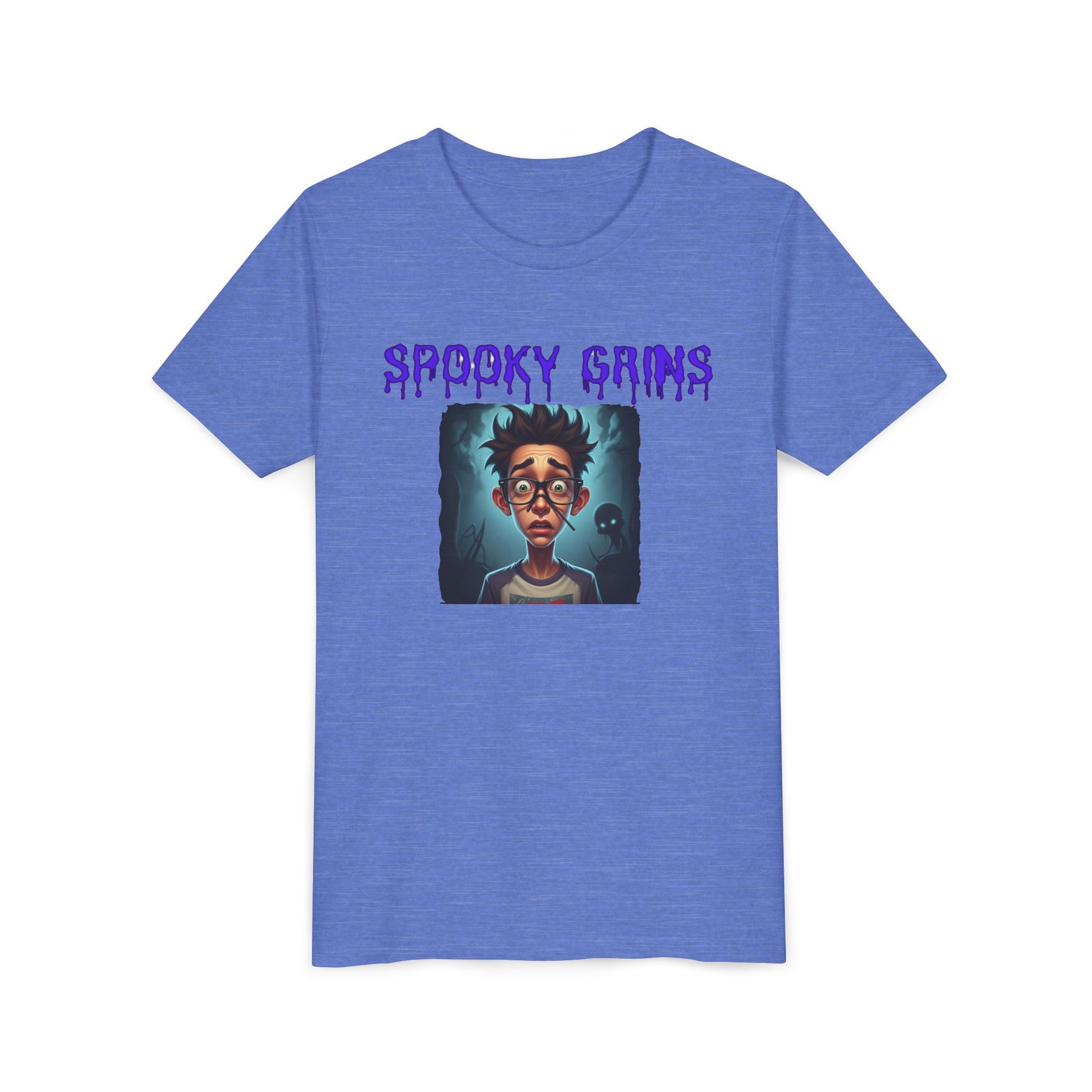 Youth Spooky Grins Tee, Halloween Shirt, Short Sleeve Graphic Tee, for Boys and Girls